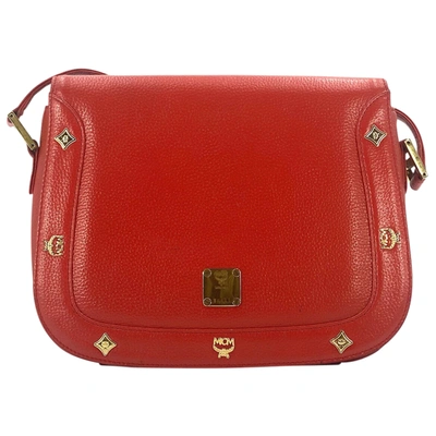 Pre-owned Mcm Leather Handbag In Red