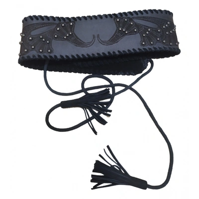 Pre-owned Antik Batik Leather Belt In Black