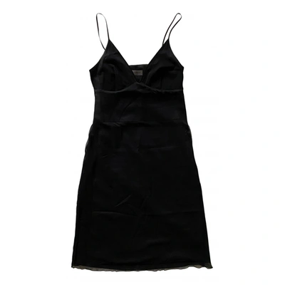 Pre-owned La Perla Silk Mini Dress In Black