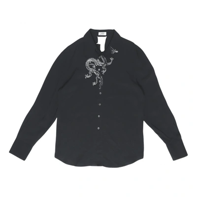 Pre-owned Versace Silk Shirt In Black