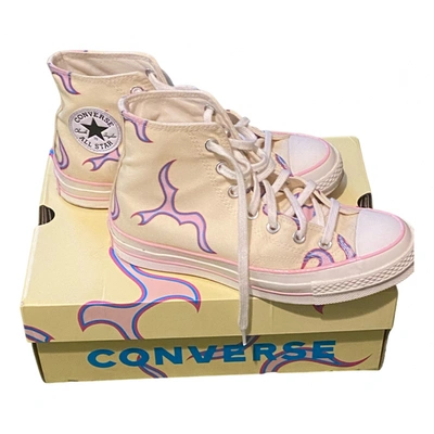Pre-owned Converse X Golf Le Fleur Trainers In Yellow