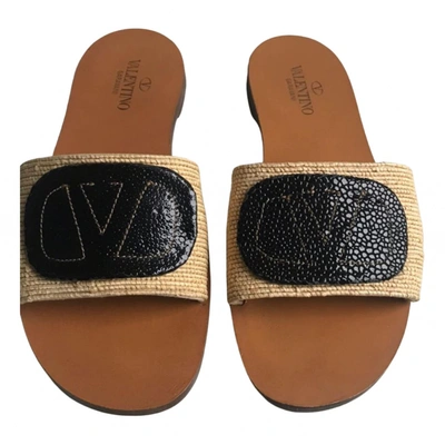Pre-owned Valentino Garavani Vlogo Cloth Sandal In Multicolour
