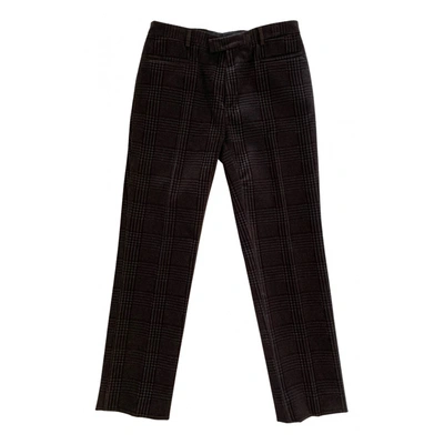 Pre-owned Costume National Wool Trousers In Black