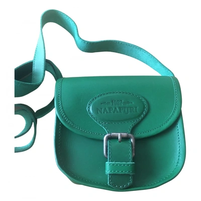 Pre-owned Napapijri Leather Handbag In Green