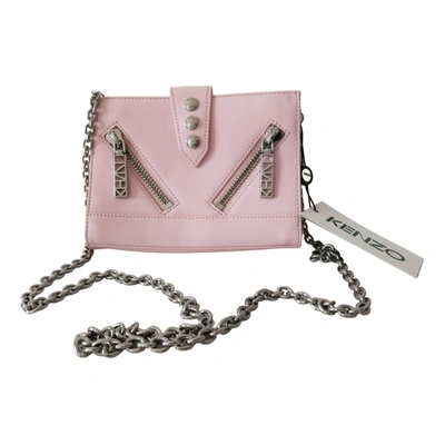 Pre-owned Kenzo Kalifornia Leather Crossbody Bag In Pink