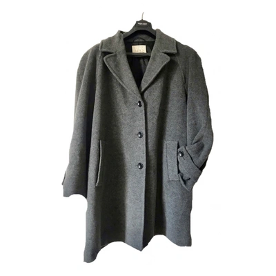 Pre-owned Elena Miro' Wool Coat In Grey