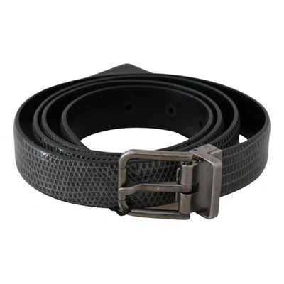 Pre-owned Dolce & Gabbana Leather Belt In Grey