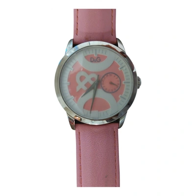 Pre-owned D&g Watch In Pink