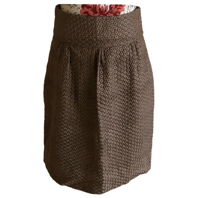 Pre-owned Hoss Intropia Skirt In Brown