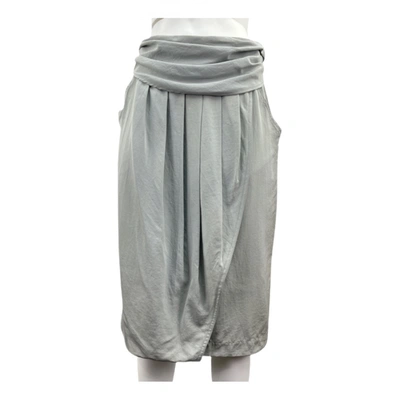 Pre-owned Byblos Silk Mid-length Skirt In Grey