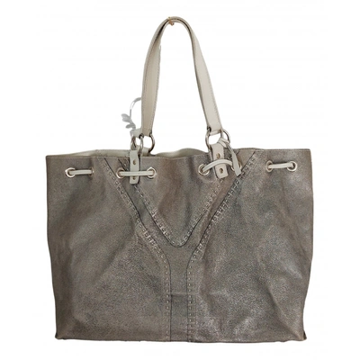 Pre-owned Saint Laurent Leather Tote In Metallic