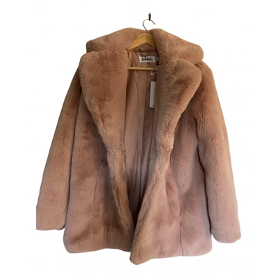 Pre-owned Jakke Faux Fur Coat In Pink