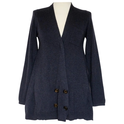 Pre-owned Brunello Cucinelli Cashmere Cardigan In Navy