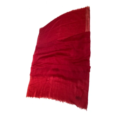 Pre-owned Agnona Cashmere Stole In Red