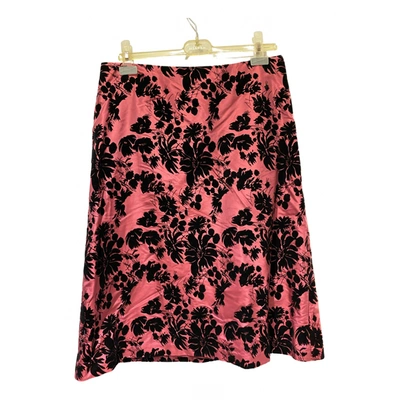 Pre-owned French Connection Silk Mid-length Skirt In Pink