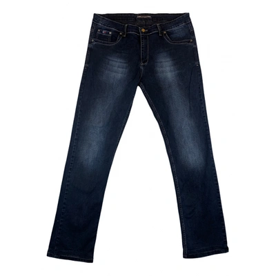 Pre-owned Tommy Hilfiger Straight Jeans In Navy