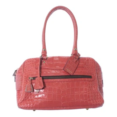 Pre-owned J & M Davidson Leather Handbag In Orange