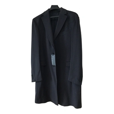 Pre-owned Ermenegildo Zegna Wool Coat In Black