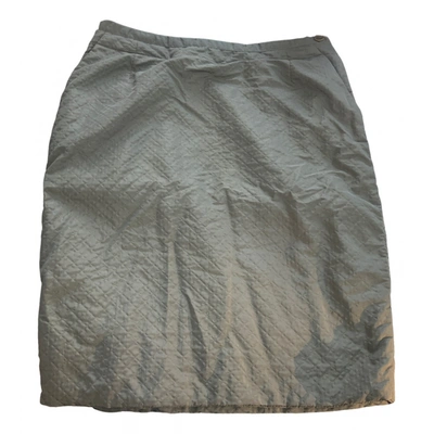 Pre-owned Helmut Lang Mini Skirt In Khaki