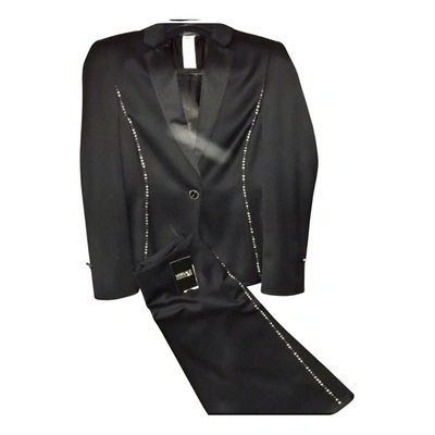 Pre-owned Versace Glitter Suit Jacket In Black