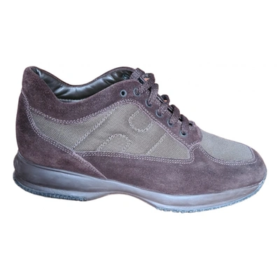 Pre-owned Hogan Trainers In Brown