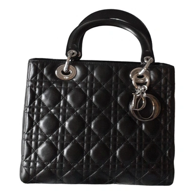 Pre-owned Dior Leather Handbag In Black