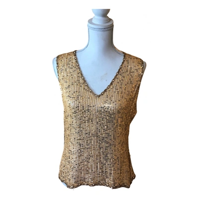 Pre-owned Tracy Reese Silk Vest In Gold