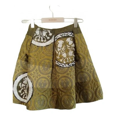 Pre-owned Miu Miu Mid-length Skirt In Green