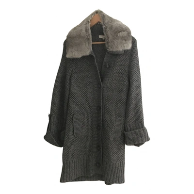 Pre-owned Essentiel Antwerp Wool Cardi Coat In Grey
