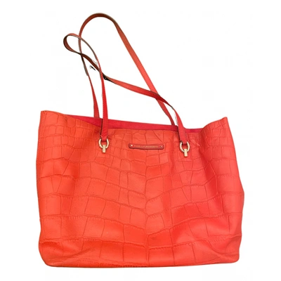 Pre-owned Diane Von Furstenberg Leather Tote In Red
