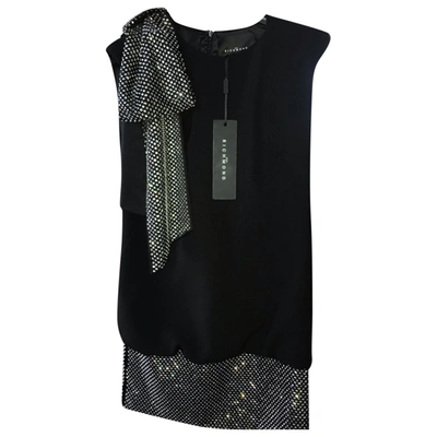 Pre-owned John Richmond Glitter Mini Dress In Black