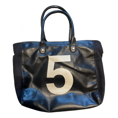 Pre-owned 5 Preview Faux Fur Handbag In Black