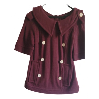 Pre-owned Marc By Marc Jacobs Wool Jacket In Burgundy