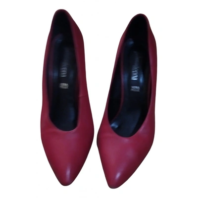 Pre-owned Prima Donna Leather Heels In Red