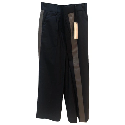 Pre-owned Sacai Trousers In Navy