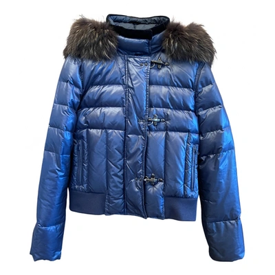 Pre-owned Fay Coat In Blue