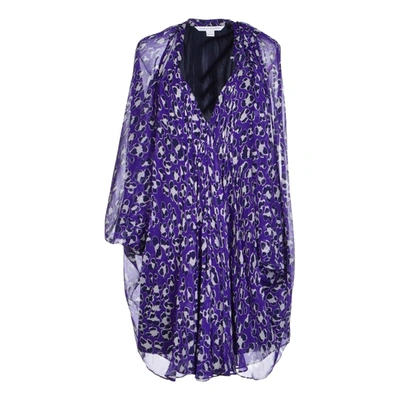Pre-owned Diane Von Furstenberg Silk Mini Dress In Purple