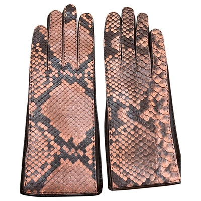 Pre-owned Saint Laurent Leather Gloves In Multicolour