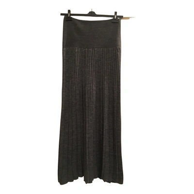 Pre-owned Dixie Maxi Skirt In Grey