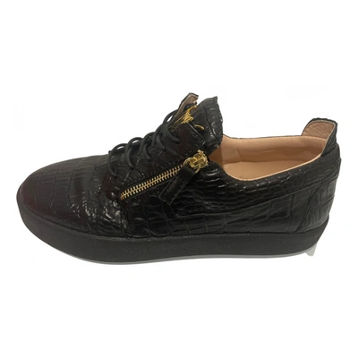 Pre-owned Giuseppe Zanotti Leather Trainers In Black