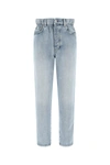 Miu Miu Light Blue Jeans With Ruffled Waist
