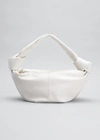 Bottega Veneta Mini Knotted Napa Hobo Bag In Chalk Gold