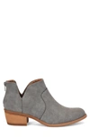 B O C By Born Lucy Notched Topline Block Heel Bootie In Light Grey Nubuck