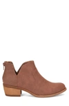 B O C By Born Lucy Notched Topline Block Heel Bootie In Rust Nubuck