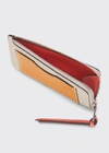 Loewe Anagram Bicolor Leather Card Holder In Light Oat