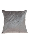 Parkland Collection Reta Diamond Quilted Throw Pillow In Taupe