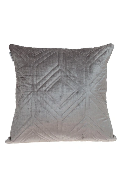 Parkland Collection Reta Diamond Quilted Throw Pillow In Taupe