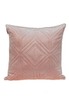 Parkland Collection Reta Diamond Quilted Throw Pillow In Pink