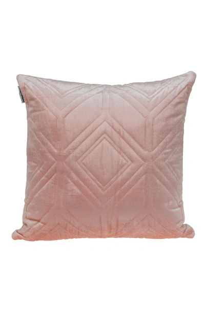 Parkland Collection Reta Diamond Quilted Throw Pillow In Pink