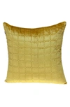 Parkland Collection Marrisa Velvet Throw Pillow In Yellow